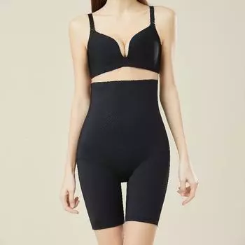 Нижнее белье с высокой талией, подтяжка живота, подтяжка бедер, корректирующее белье, женские контрольные трусики, безопасные анти-голые послеродовые утягивающие трусики S чёрный