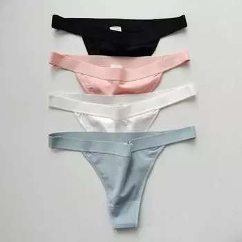 Нижнее белье-стринги, дышащие внутренние трусы, тонкие на ощупь, ультратонкие облегающие трусы, трусики для женщин L чёрный