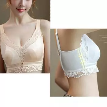 Нижнее белье тонкое женское летнее без стального обода, коллекция с регулировкой груди, сборка 75B чёрный