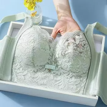 Нижнее белье, тонкое женское нижнее белье с полной чашкой, с собранной коррекцией груди, против провисания и расширения, чехол для бюстгальтера большого размера 36/80B чёрный