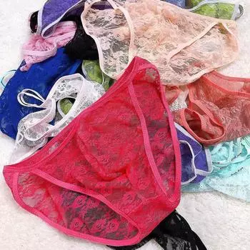 Нижнее белье Трусы Дышащее кружевное нижнее белье Мужское M