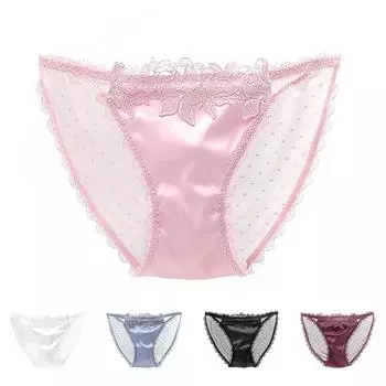 Нижнее белье Трусы Назад Прозрачный дышащий цветок M