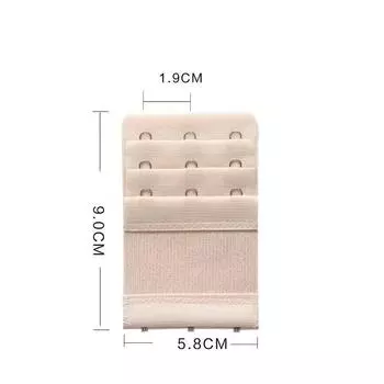 Нижнее белье Удлиненный бюстгальтер с удлинителем бюстгальтера с регулируемой пряжкой 3 Rows of buttons миндальный