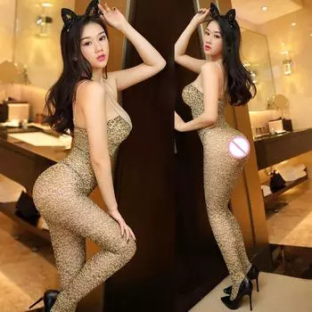 Нижнее белье в сеточку, нижнее белье Corchless, выдалбливают, игры для любителей леопарда, сексуальное сетчатое боди, женские чулки M