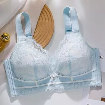 Нижнее белье женщины собирают и закрывают вторичную грудь, чтобы предотвратить провисание большого размера толстой сестры MM регулировка бюстгальтера крышка 34/75C чёрный