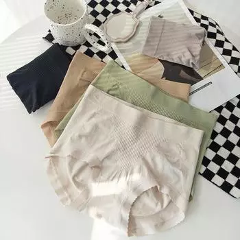 Нижнее белье женские эластичные трусы больших размеров бесшовные трусики V-компрессионные утягивающие трусики для живота 3D утягивающие трусики для девочек one size