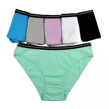 Нижнее белье, женские хлопковые сексуальные трусики с низкой талией, мягкие базовые однотонные трусы для девочек, женские трусики, нижнее белье, 6 шт./лот M