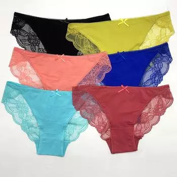 Нижнее белье, женские трусики, сексуальные кружевные повседневные трусы с низкой талией, хипстерские женские трусы, нижнее белье, нижнее белье, 6 шт./лот M