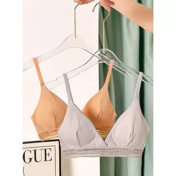 Нижнее белье, женский хлопковый удобный регулируемый бюстгальтер без ободка, студенческий сексуальный бюстгальтер с красивой спиной и мягкой подтяжкой на груди One size fits all белый