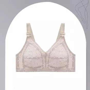 Нижнее белье Женский тонкий кружевной бюстгальтер без стальной окантовки Соберите и соберите аксессуар для груди, чтобы предотвратить провисание Маленький бюстгальтер 36/80