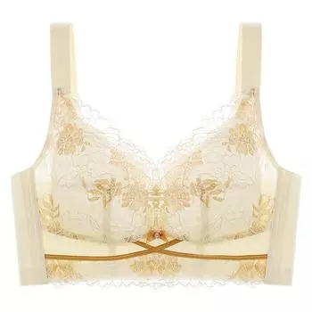 Нижнее белье, женский тонкий сексуальный кружевной бюстгальтер со сборками на груди, антипровисающий термоусадочный бюстгальтер большого размера 34/75B зелёный