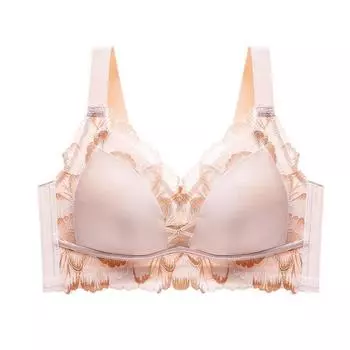 Нижнее белье женский ультратонкий бюстгальтер собирает и закрывает под грудью, регулировка против провисания бюстгальтер большого размера 34/75B