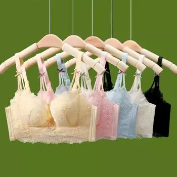 Нижнее белье женское без стальных косточек, маленькая грудь собирается и утолщается Модальные бюстгальтеры, регулируемый комплект бюстгальтера 32/70AB