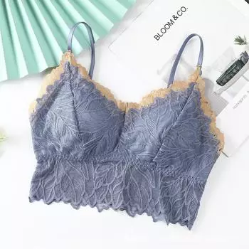 Нижнее белье женское латексное подушечка анти-легкий красота спина трубка топ обертывание груди основание слинг маленький жилет бюстгальтер для сна One size (recommended 80-65kg) жёлтый