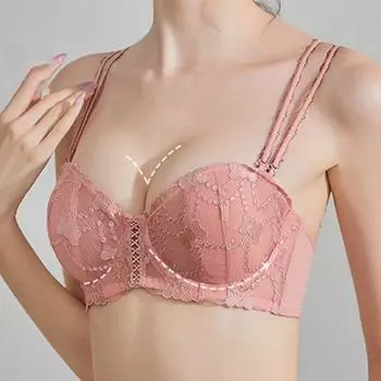 Нижнее белье, женское, летнее, тонкая часть, мягкий стальной бюстгальтер с кольцом на спине, собранный бюстгальтер с пороками груди 70A