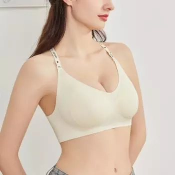 Нижнее белье женское, маленькая грудь собирается и показывает большой комфорт, сексуальный женский бюстгальтер, желейная полоска, верхняя поддержка, спортивный бюстгальтер без стального кольца M