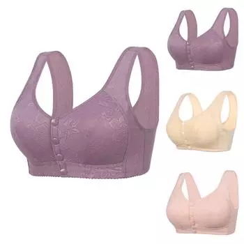 Нижнее белье, женское нижнее белье с пряжкой спереди без стального кольца, жилет, бюстгальтер 46 бежевый