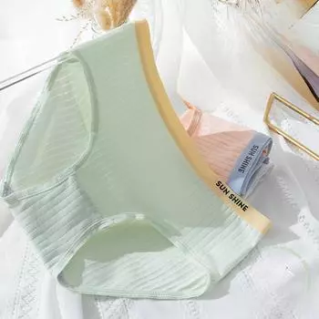 Нижнее белье женское нижнее белье антибактериальное для девочек среднего размера с принтом в виде сумки на бедрах треугольные трусики M