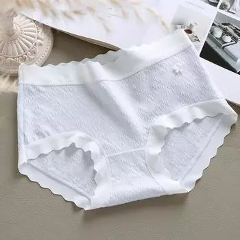 Нижнее белье женское нижнее белье без следов антибактериальный хлопок большой размер облегающие бедра дышащие трусы средней талии треугольные трусики M