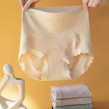 Нижнее белье женское с высокой талией, утягивающее бедра, утягивающее треугольное нижнее белье, трусики-трусы большого размера, антибактериальные, с промежностью M