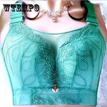 Нижнее белье женское, тонкое, для полных девушек, противопровисающее, пуш-ап без стального кольца, большой размер, кружево, большая грудь, маленький бюстгальтер, чашка CDE 34/75C чёрный