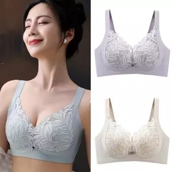 Нижнее белье женское ультратонкий бюстгальтер большого размера с регулировкой, собранная грудь, корректирующий антипровисающий бюстгальтер 34/75B