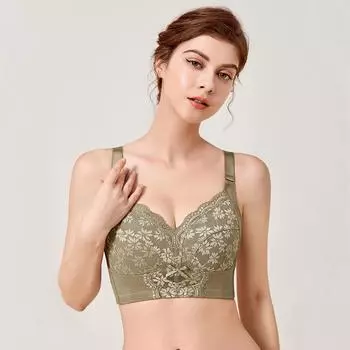 Нижнее белье женское, ультратонкое, летнее, без стального кольца, с защитой от провисания груди, с регулировкой, полная чашка, большая грудь, маленький чехол для бюстгальтера 75B