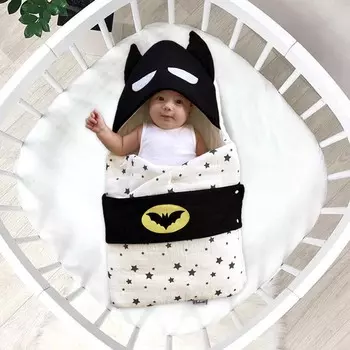 Нижнее отверстие для пеленания с фигурным рисунком для младенцев из белого хлопкового муслина