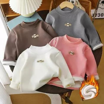 Нижнее пальто для мальчиков и девочек Зимний детский флисовый топ 80cm