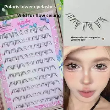 Нижние ресницы Polaris Wild Flow - фотогеничные мультяшные густые накладные ресницы