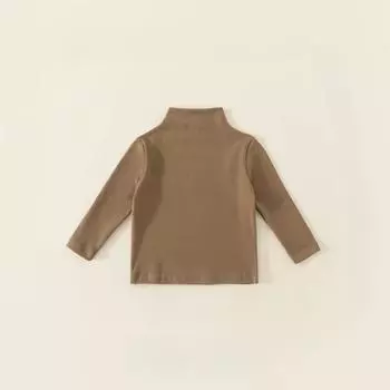 Нижние рубашки для девочек, осенние и зимние футболки для мальчиков, детские нижние брюки с длинными рукавами из немецкого бархата, детские зимние топы с внутренней полуводолазкой 80cm