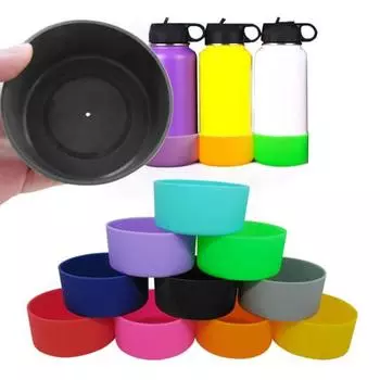 Нижняя крышка бутылки с водой 7,5/9 см, толстая однотонная эластичная, гибкая, антидеформируемая защитная силиконовая термостойкая крышка для бутылки 7.5cm королевский синий