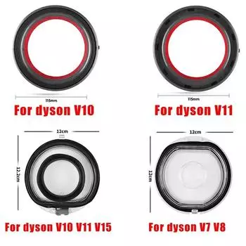 Нижняя крышка для пылесоса Dyson V7 V8 V11 V10 V12 V15 - верхнее фиксированное уплотнительное кольцо пылесборника сменные детали для сбора пыли