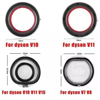 Нижняя крышка для пылесоса Dyson V7 V8 V11 V10 V12 V15 - верхнее фиксированное уплотнительное кольцо пылесборника сменные детали для сбора пыли