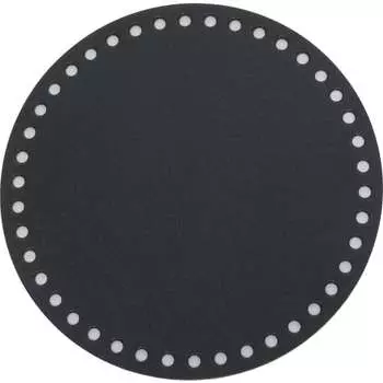 Нижняя пластина для сумки Hamanaka круглая, диаметр 16 см, черная H204-628