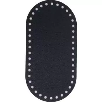 Нижняя пластина для сумки Hamanaka овальная 19,8 см x 10 см черная H204-627