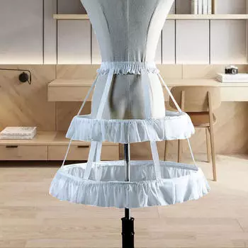 Нижняя юбка для девочек, кринолин, свадебная легкая юбка-пачка с 2 обручами, нижняя юбка-слипоны для белый