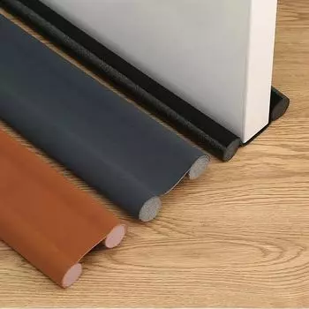 Нижняя уплотнительная лента двери, гибкий ограничитель шума ветра, блокатор уплотнения двери, звукоизоляционный чёрный