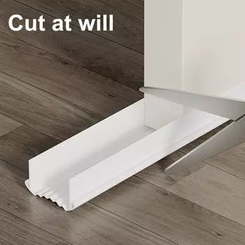 Нижняя уплотнительная полоса двери, режущая прочная клейкая звукоизоляционная защита глушителя под дверными уплотнителями для наружных межкомнатных дверей S коричневый