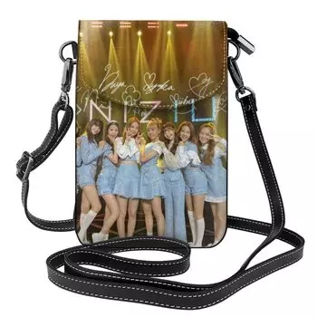 Niziu Niziu Goods Чехол для смартфона из натуральной кожи, тонкая мини-сумка, популярный кошелек, сумка через плечо, высота 19 см, ширина 4 см [JMI] чёрный