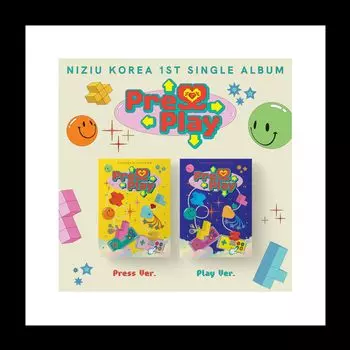 NiziU Press Play 1st Single Album Play Version PhotoCard Sealed CD+88p PhotoBook+2p PhotoCard+1ea Frame+1p Postcard+1ea Sticker+Tracking