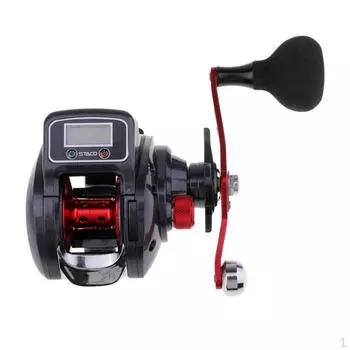 Низкая рыболовная катушка для литья на приманку, 9 + 1BB, колесо с каплей воды и счетчиком лески