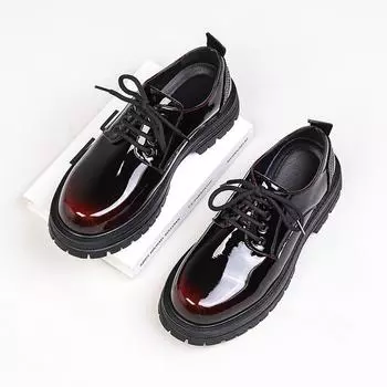 Низкие ботинки Martin, мужская обувь, повышенная высота, мужская деловая повседневная обувь в стиле вестерн, пригородные туфли в стиле ретро с большой головой, кожаные туфли 65225-W 38 коричневый