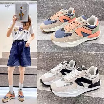 Низкие кроссовки для спорта и отдыха. Новые универсальные, легкие и удобные женские кроссовки с мягкой подошвой. 35 бежевый