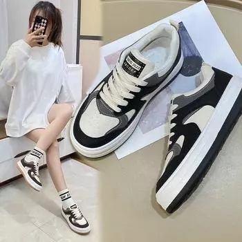 Низкие кроссовки, женская обувь, новая зимняя повседневная обувь в стиле ретро, модные смешанные кроссовки на платформе в культурном стиле 35