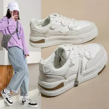 Низкие модные женские теннисные спортивные кроссовки для женщин 2024, розовые милые весенне-осенние кроссовки на плоской подошве без каблука, парусиновые повседневные кроссовки 35 бежевый