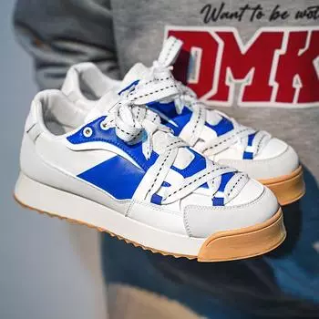 Низкие нескользящие туфли мужские новые нишевые индивидуальные дышащие повседневные спортивные туфли для студентов все подходят к толстой подошве приливные туфли 39