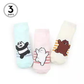 Низкие носки We Bare Bears с лицензионным персонажем HD46 22 -25 cm