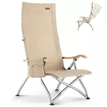 Низкий стиль ICECO откидывающийся с высокой спинкой, 10 лет качества, грузоподъемность 1600D, спинка из алюминиевого сплава A7075, для использования в помещении, 4-ступенчатый стул, гарантия, 265 кг,