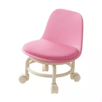 Низкий табурет на колесиках с круглым сиденьем, вращающийся, универсальное роликовое сиденье для